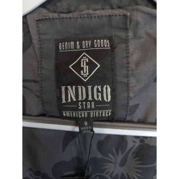 Indigo Star Military Field Jacket Men S Utility Patch Pockets Zip & Button Gray - Picture 11 of 13